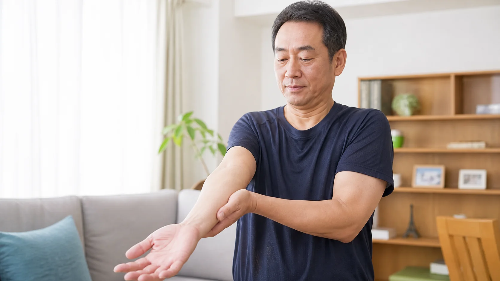 前腕の内側を無理なく伸ばすセルフケア