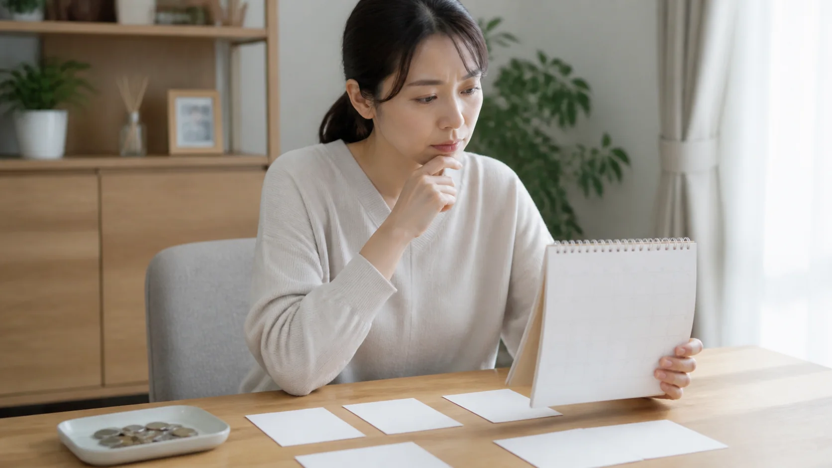 通院期間と総額を検討する女性