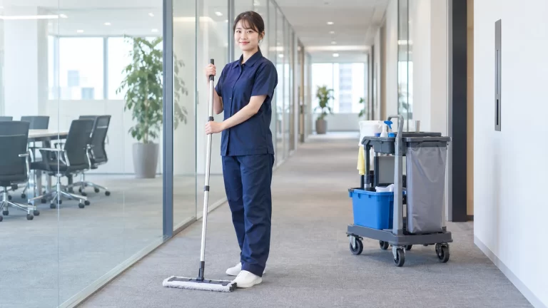 清掃員の腰痛対策は前かがみを減らす設計｜姿勢と道具と動線と休憩の4本柱