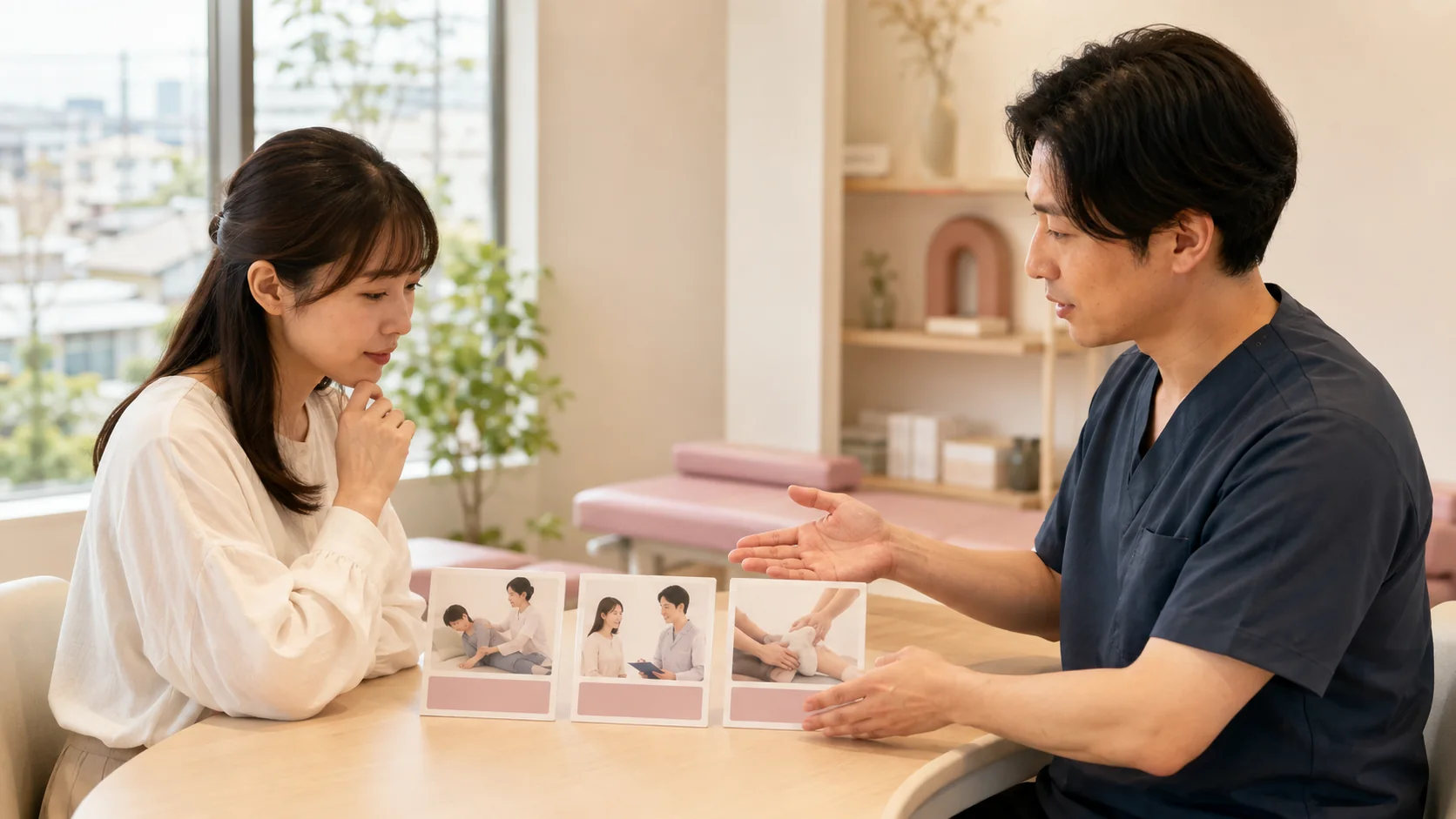 本八幡で整体を選ぶ三つの基準を確認する女性