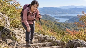 登山の下りで膝痛が出るのはブレーキの集中が原因｜歩き方と道具と脚づくり