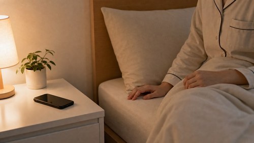 睡眠環境を整える自律神経セルフケアイメージ