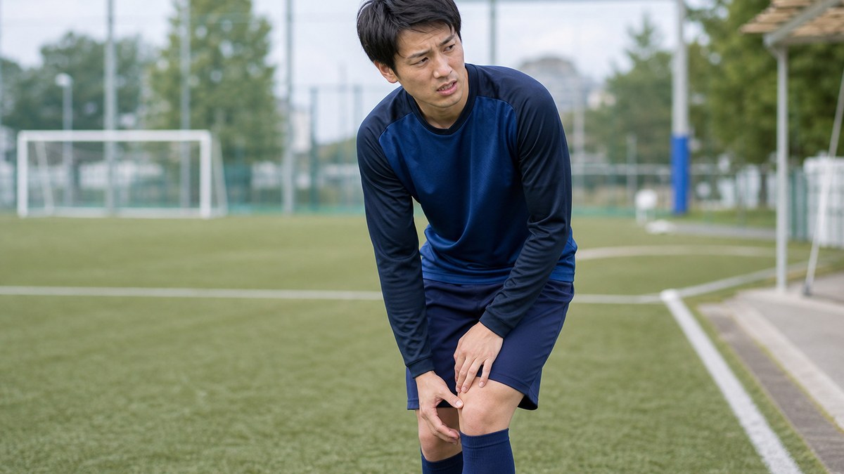 痛みを我慢して運動を続けるリスクのイメージ
