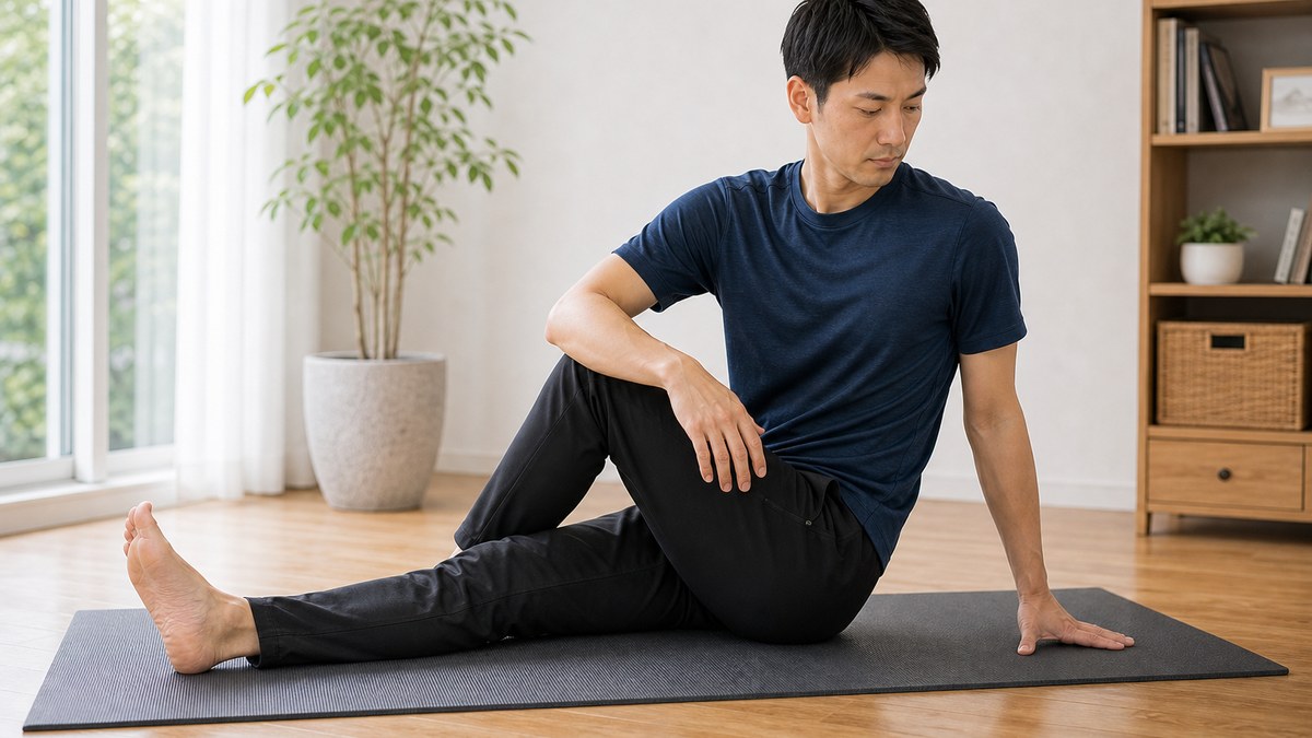 股関節まわりを無理なく動かすイメージ