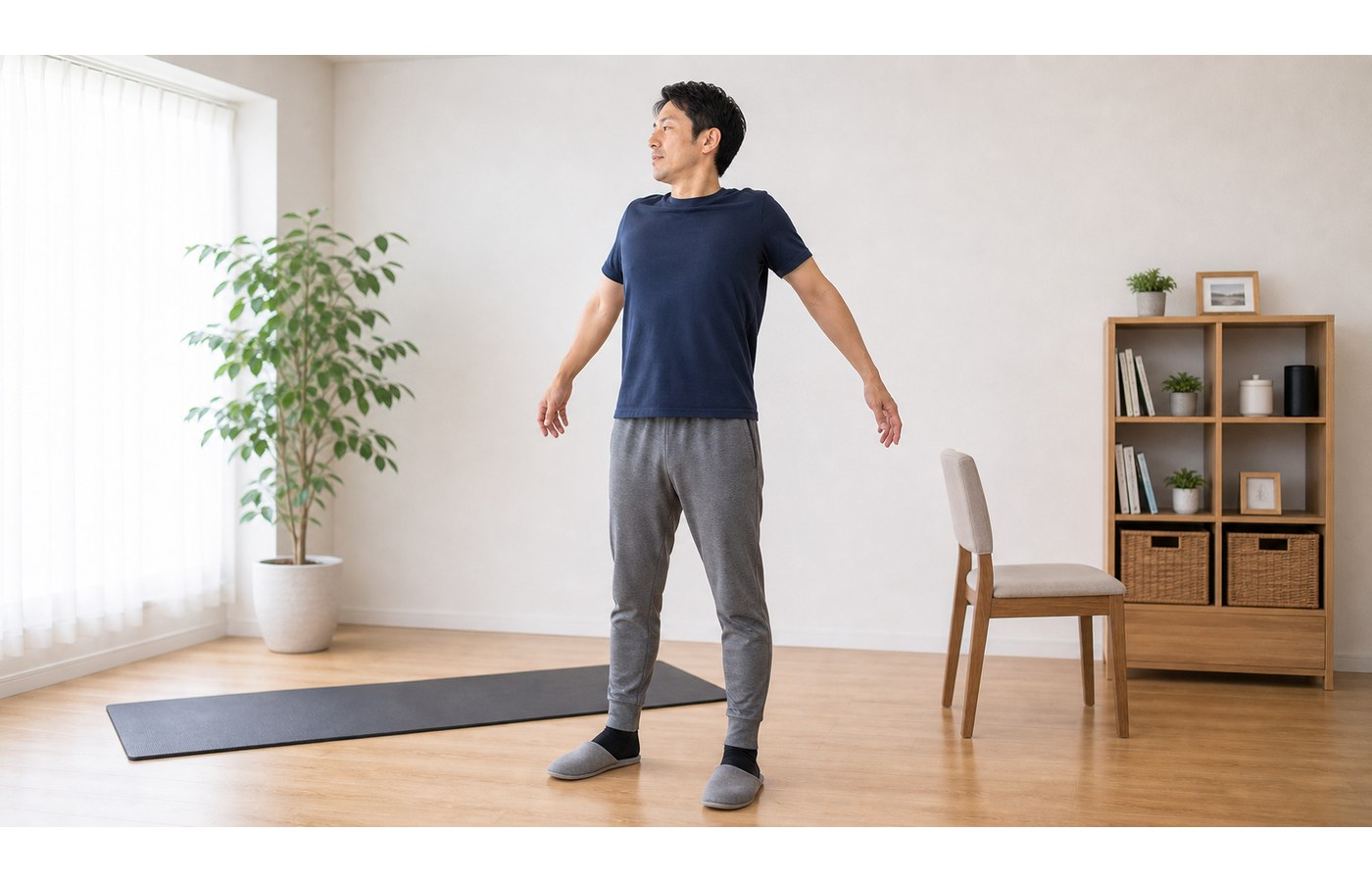 腱鞘炎予防として手首や指をやさしく動かすイメージ