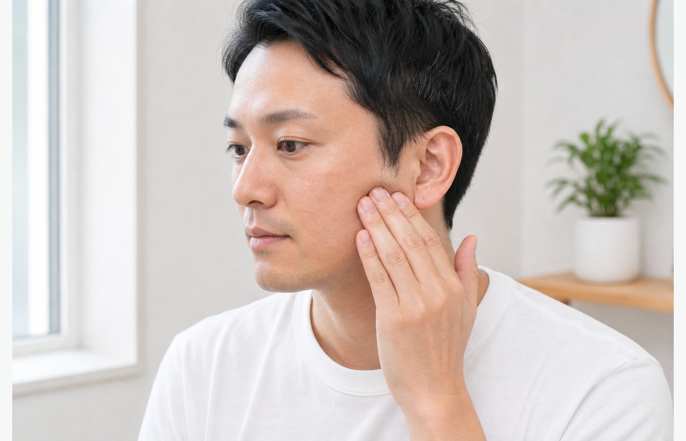 顎関節まわりの状態を確認するイメージ